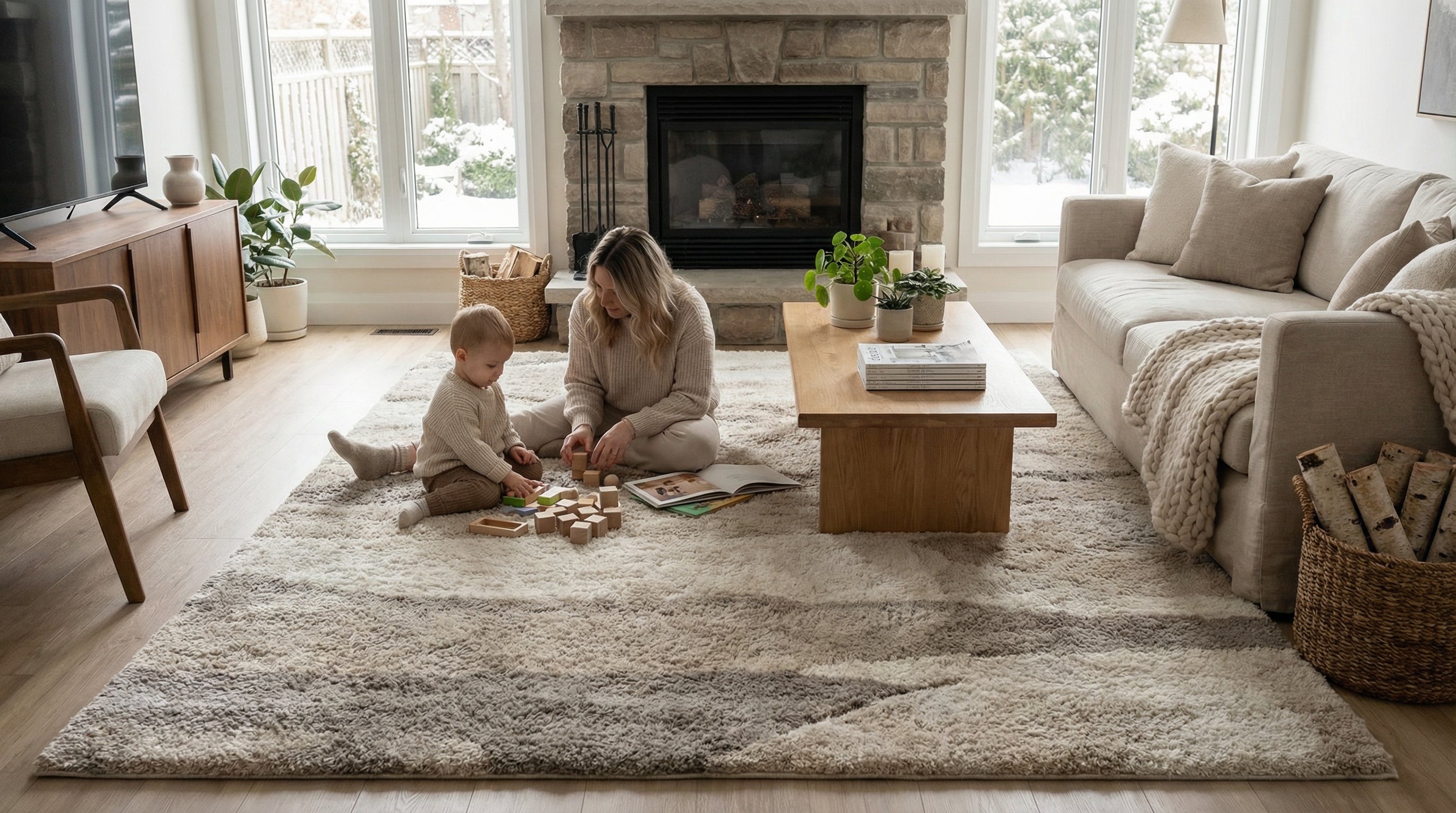 Infant enjoying padded tummy time on cushioned CloudMat nursery rug