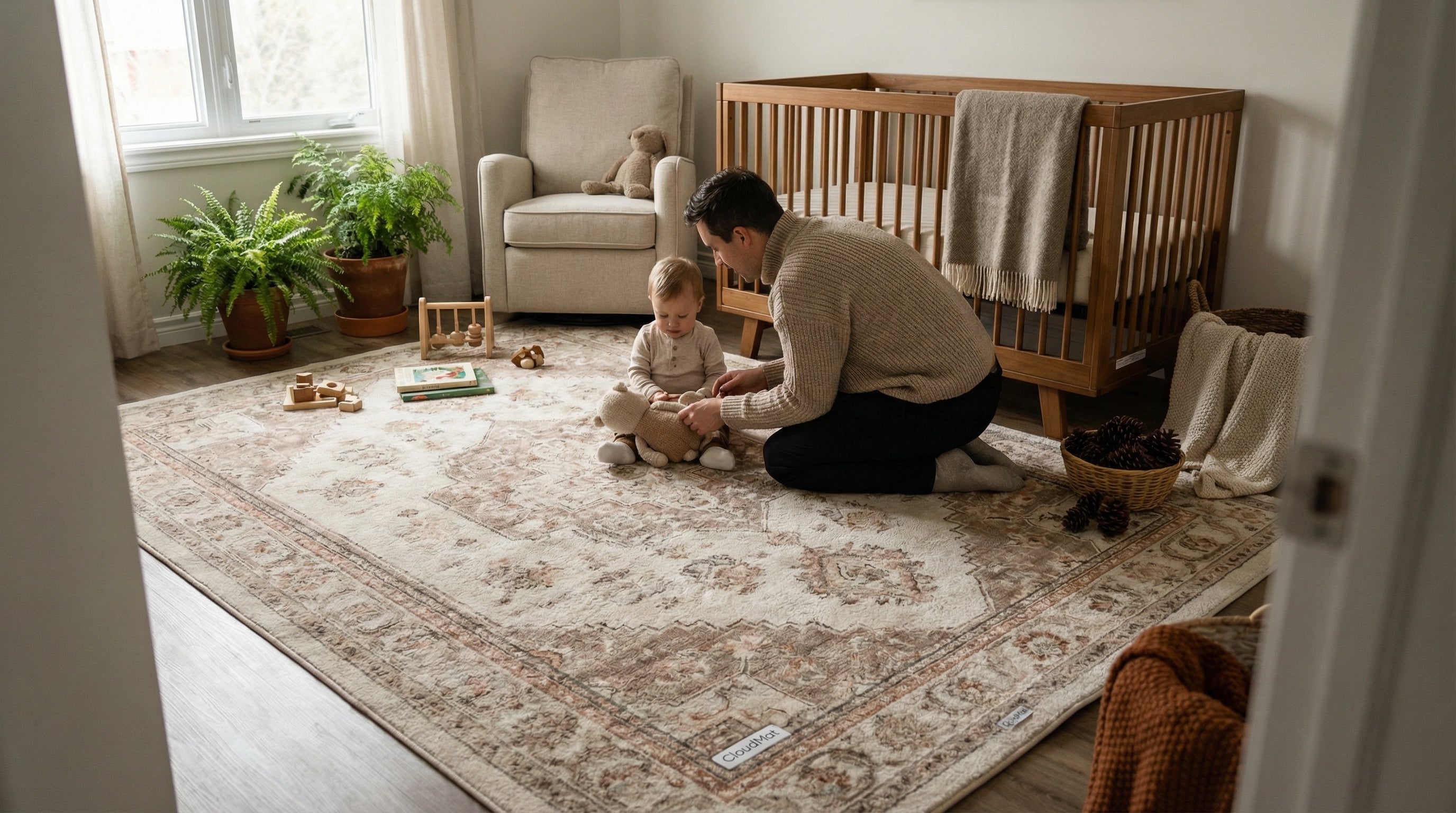 Delicate antique rug showing wear patterns and cleaning challenges